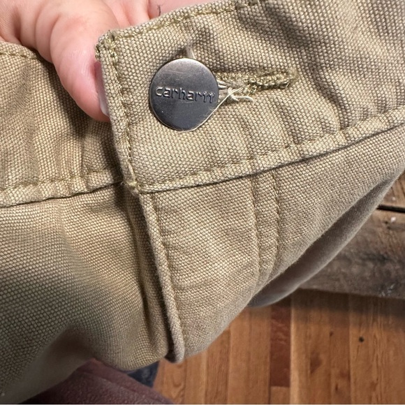 Carhartt Rugged Flex Men 40x32 Relaxed Fit Canvas Fleece Lined Utility Work Pant - Picture 5 of 9